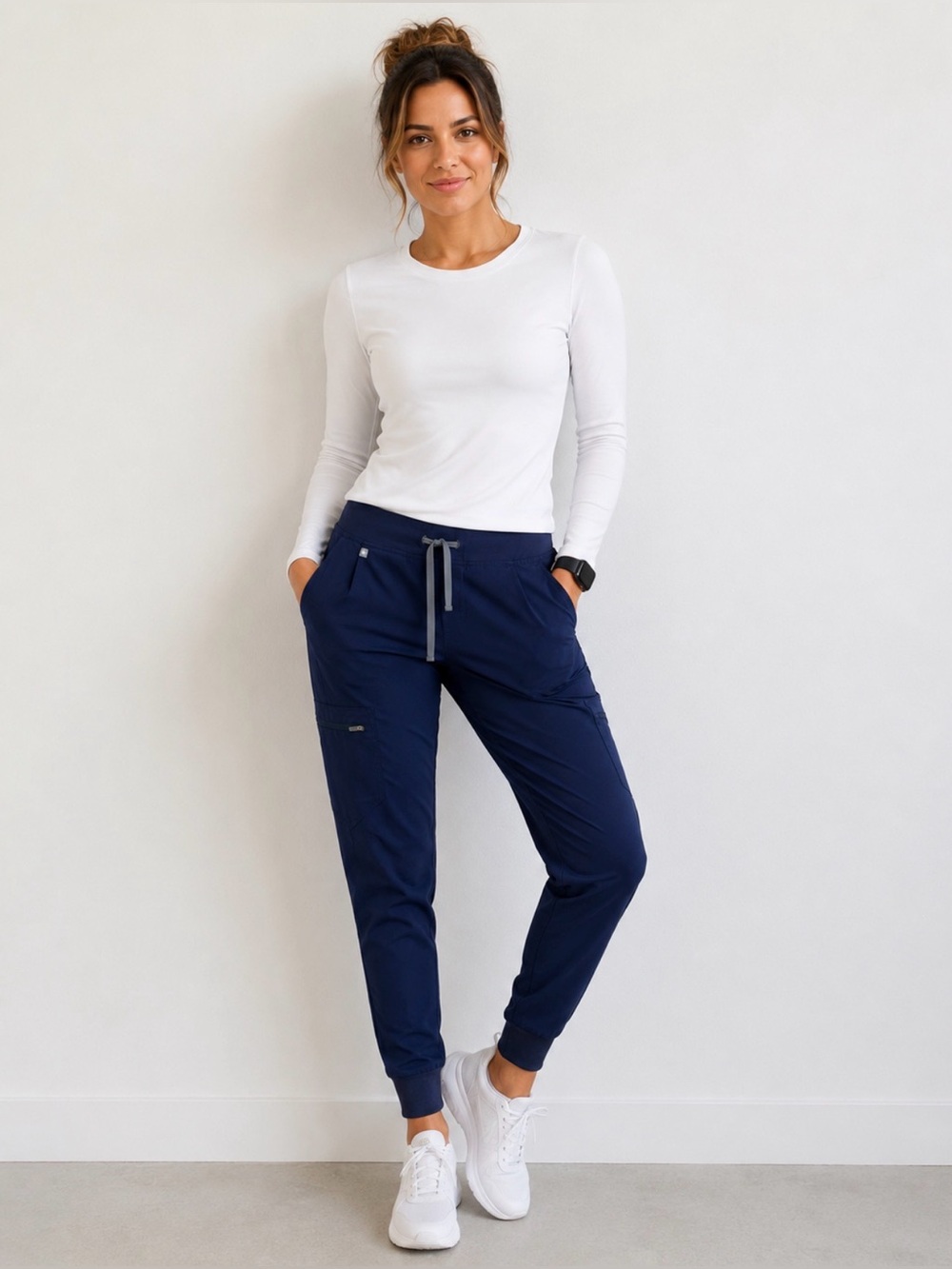 FIGS Navy Blue Jogger Scrub Pants Women’s Size Small Technical Collection